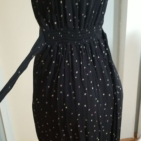 Bella Dahl Black Plaid 100% Rayon Lace Up Tank Dress XS - Picture 9 of 15